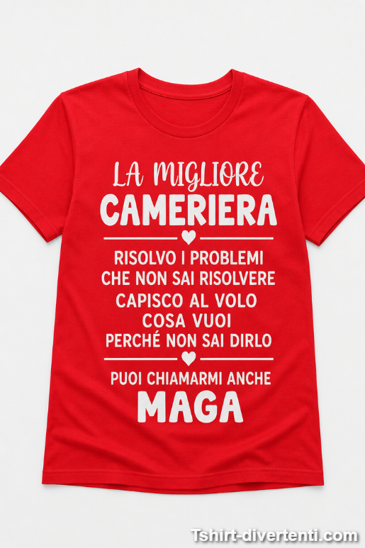 Maglietta divertente la migliore cameriera