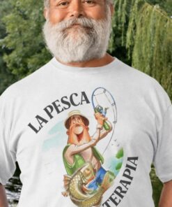 Maglietta divertente la pesca è terapia