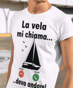 Maglietta divertente la vela mi chiama