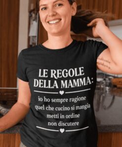 Maglietta divertente le regole della mamma