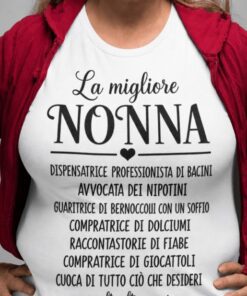 Maglietta divertente lista della migliore nonna