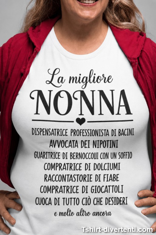 Maglietta divertente lista della migliore nonna