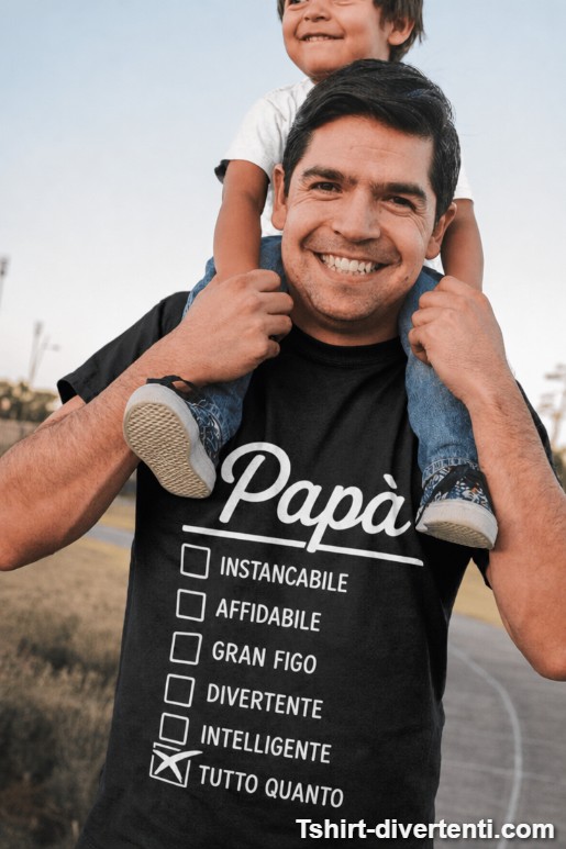 Maglietta divertente lista papà