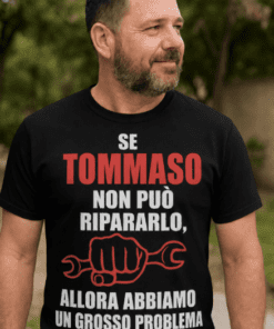 Maglietta divertente meccanico con nome a scelta