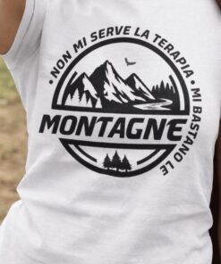 Maglietta divertente mi bastano le montagne