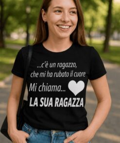 Maglietta divertente mi chiama la sua ragazza