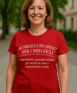 Maglietta divertente mi preoccupo per i miei figli