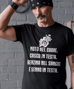 Maglietta divertente moto nel cuore