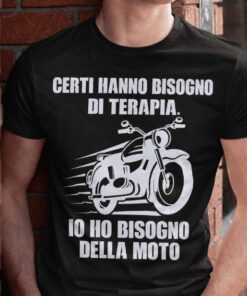 Maglietta divertente moto terapia