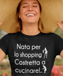 Maglietta divertente nata per lo shopping