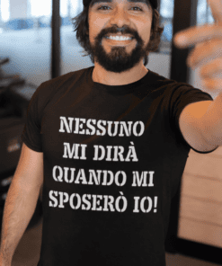 Maglietta divertente nessuno mi dirà quando mi sposerò