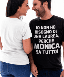 Maglietta divertente niente laurea con nome a scelta
