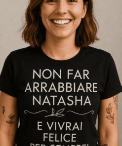 Maglietta divertente non arrabbiare con nome a scelta