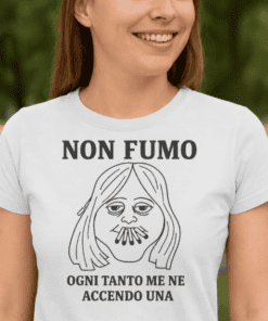 Maglietta divertente non fumo