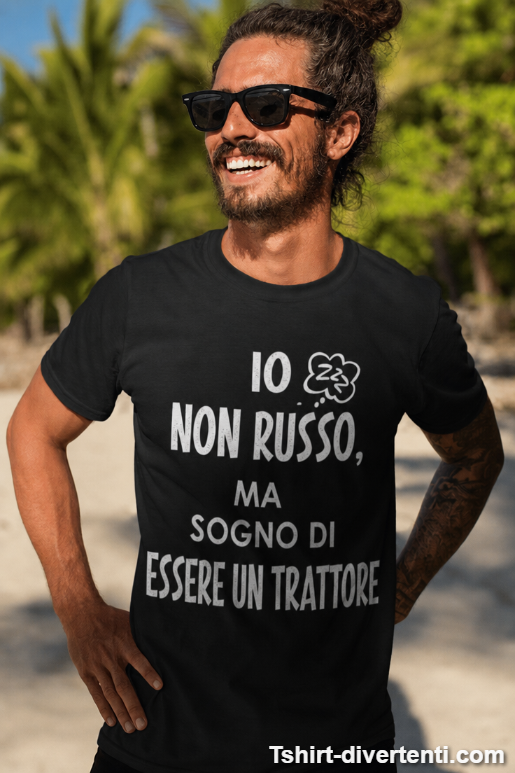 Maglietta divertente non russo sogno trattore
