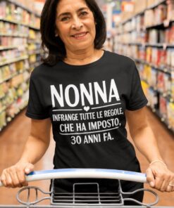 Maglietta divertente nonna infrange tutte le regole