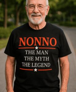 Maglietta divertente nonno the man the legend