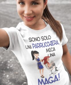 Maglietta divertente parrucchiera maga