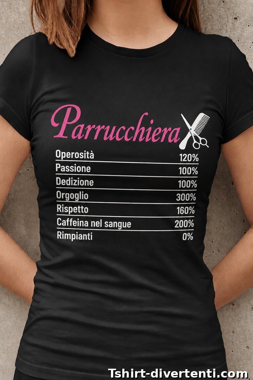 Maglietta divertente parrucchiera operosità