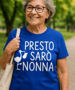 Maglietta divertente presto sarò nonna