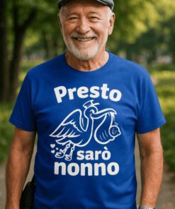 Maglietta divertente presto sarò nonno