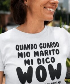 Maglietta divertente quanto è fortunato ad avere me