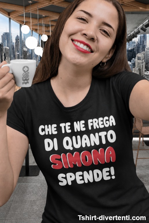Maglietta divertente quanto spende con nome a scelta