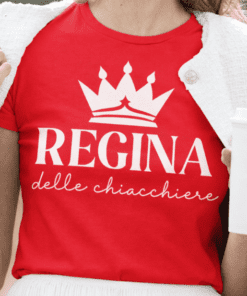 Maglietta divertente regina delle chiacchiere