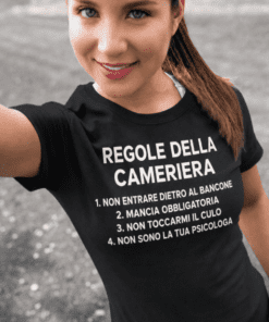 Maglietta divertente regole della cameriera