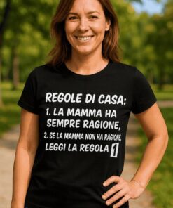 Maglietta divertente regole della mamma