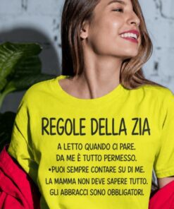 Maglietta divertente Regole della zia