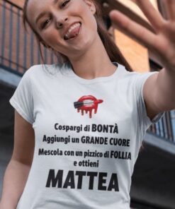 Maglietta divertente ricetta della bontà con nome a scelta