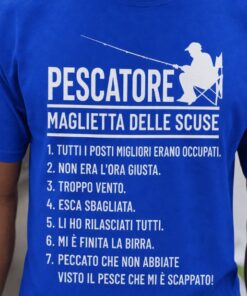 Maglietta divertente scuse del pescatore
