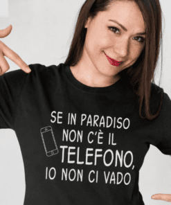 Maglietta divertente se non c'è telefono in paradiso
