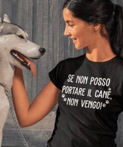 Maglietta divertente Se non posso portare il cane