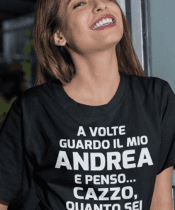 Maglietta divertente sei fortunato con nome a scelta