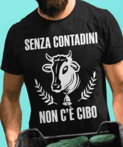 Maglietta divertente senza contadini non c'è cibo