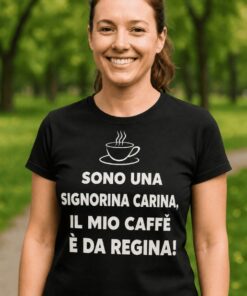Maglietta divertente signorina del caffè