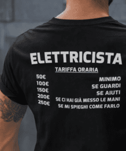 Maglietta divertente tariffa oraria con professione a scelta