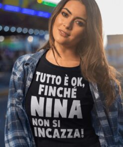 Maglietta divertente tutto ok con nome a scelta