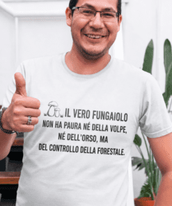 Maglietta divertente vero fungaiolo