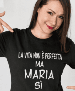 Maglietta divertente vita imperfetta con nome a scelta