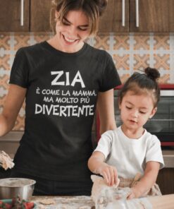 Maglietta divertente zia più simpatica della mamma