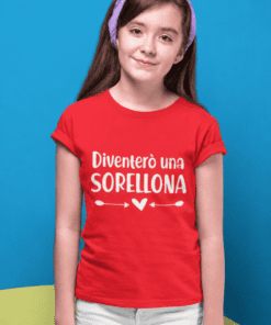Maglietta per bambini diventerò una sorellona