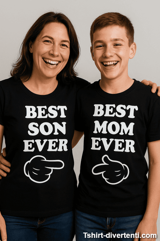 Magliette di coppia best mom son ever