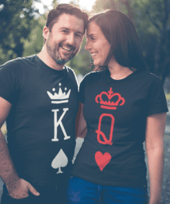 Magliette di coppia King Queen carte