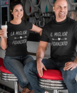 Magliette di coppia migliore fidanzato e fidanzata