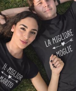 Magliette di coppia migliore moglie e miglior marito