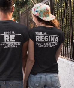 Magliette di coppia Re e Regina concentrati