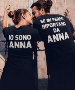 Magliette di coppia se mi perdo con nome a scelta